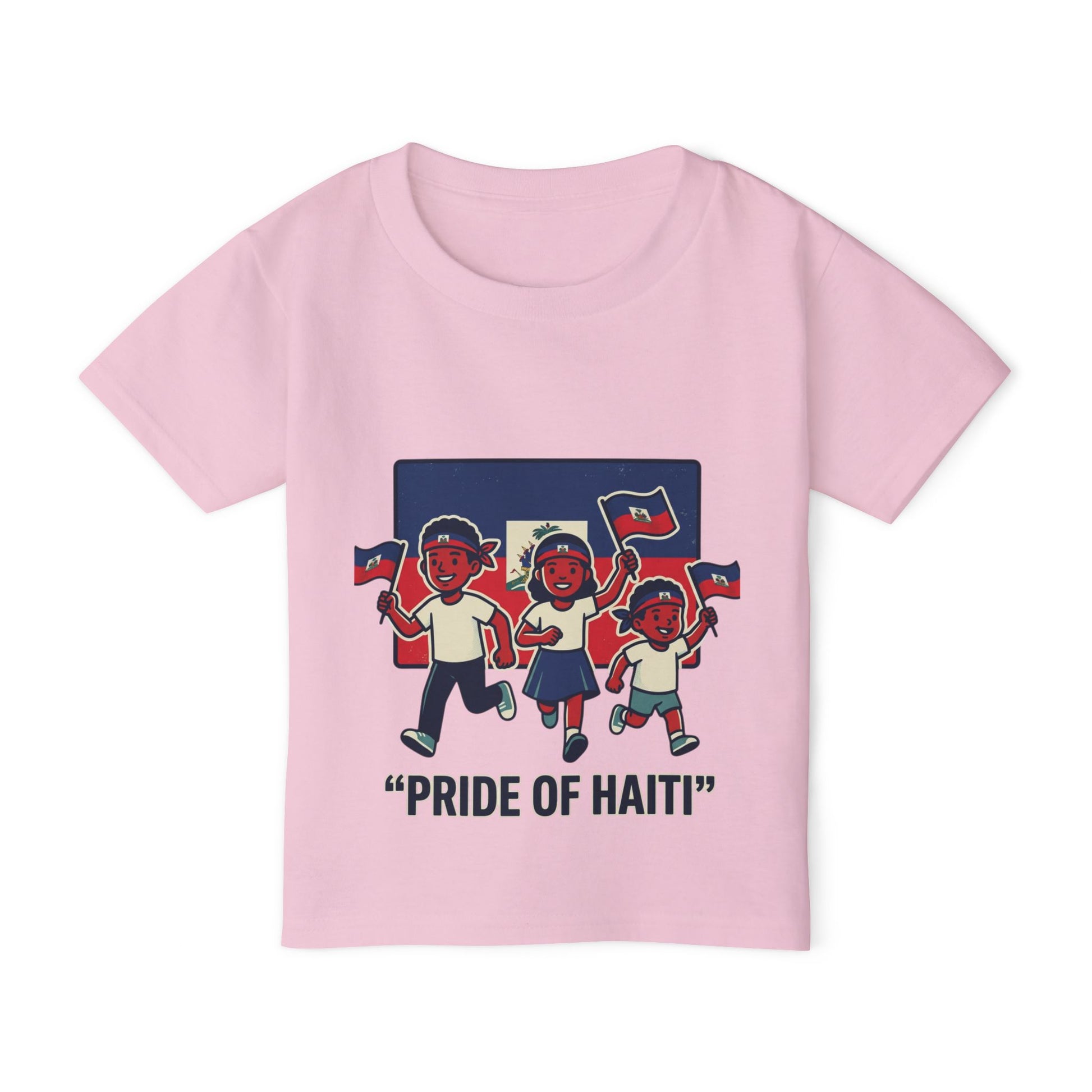 Toddler T-Shirt — “Pride of Haiti” Kids Graphic Tee (Patriotic Haiti Flag Design)