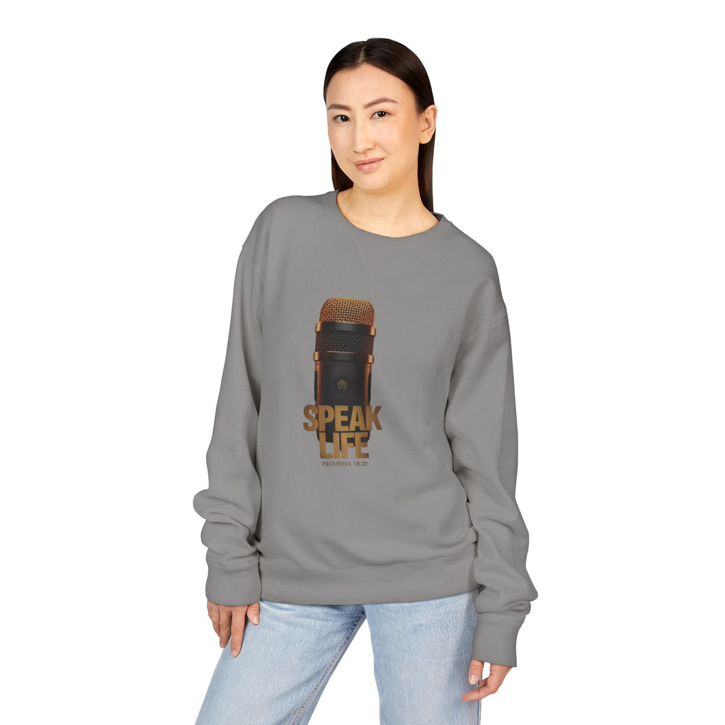 Speak Life Microphone Crewneck Sweatshirt