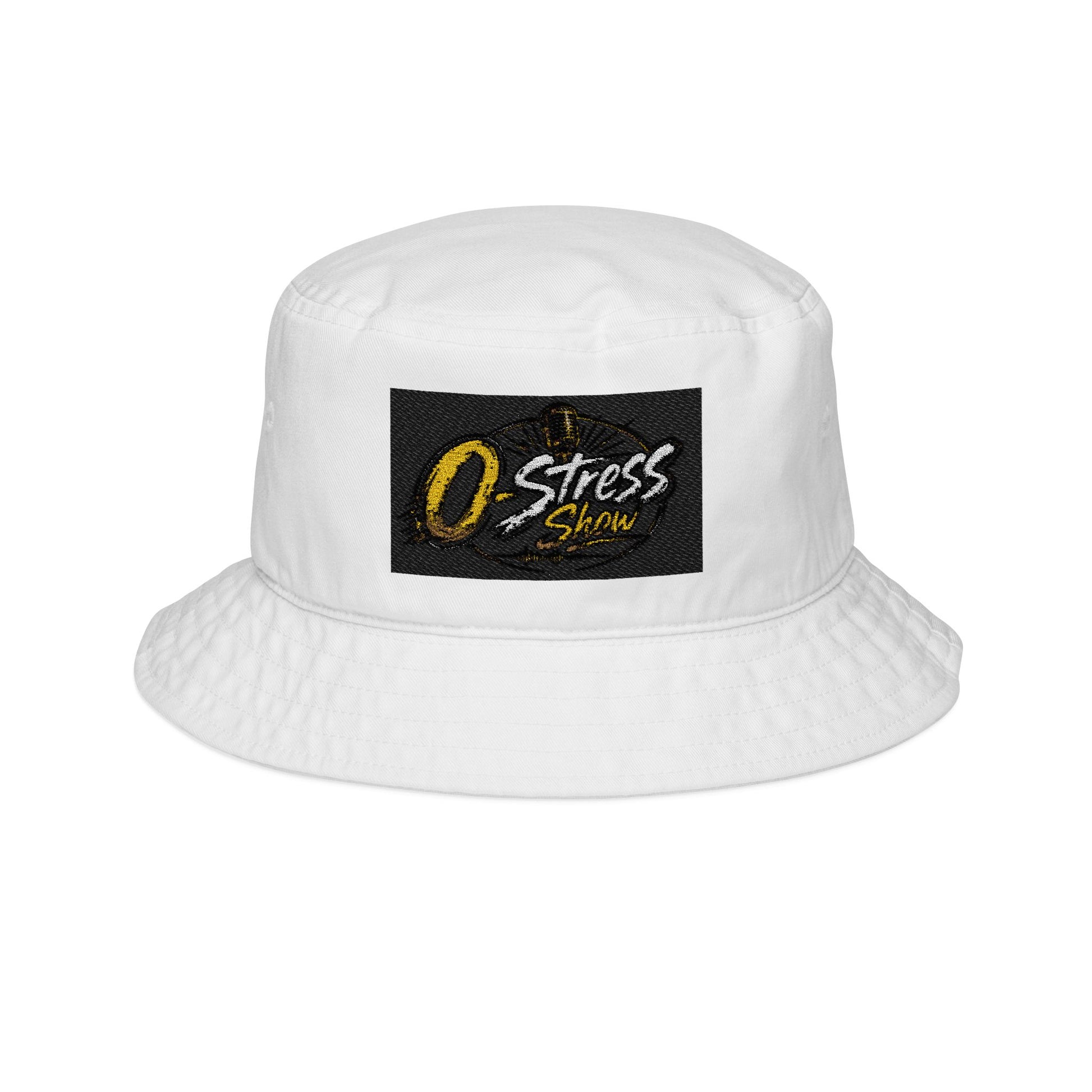 Embroidered '0 Stress' Bucket Hat — Casual Streetwear Sun Hat