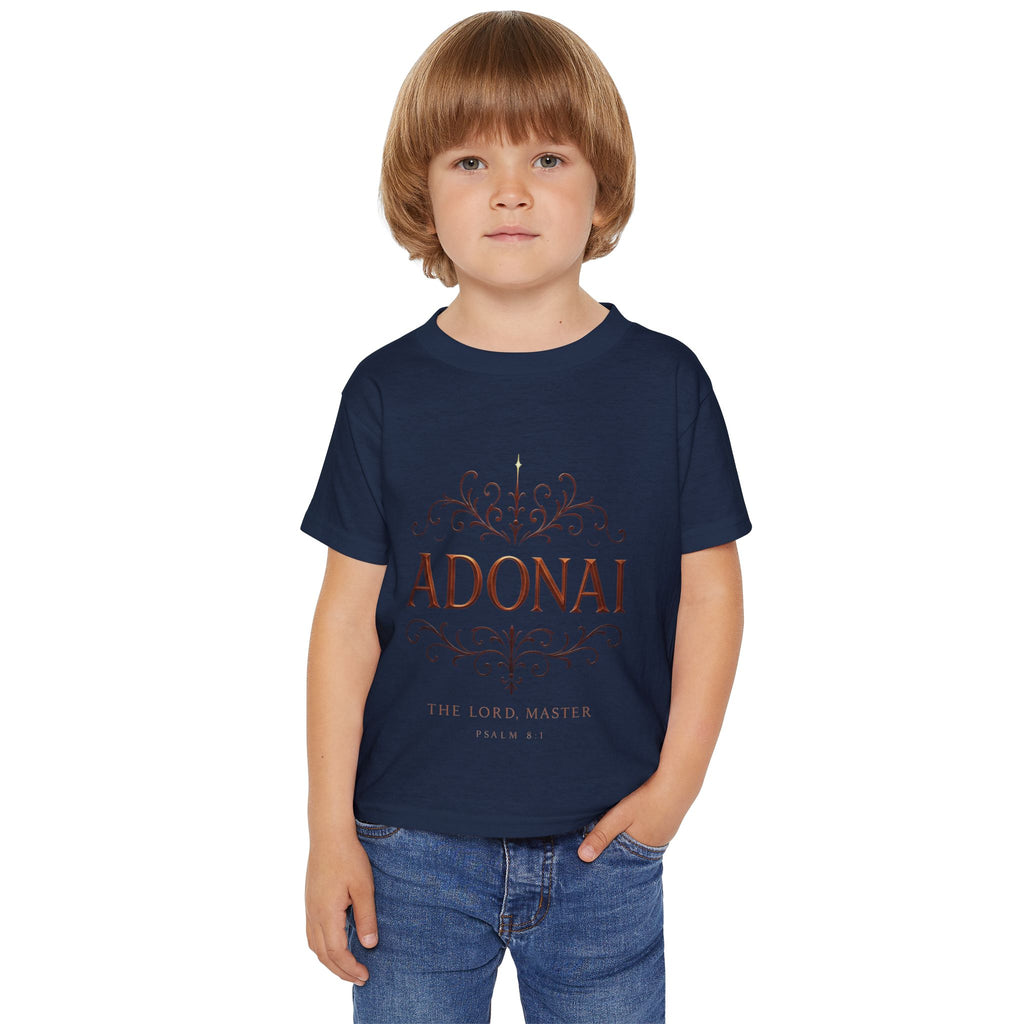 Adonai Toddler T‑Shirt — Faithful Psalm Design for Babies & Kids