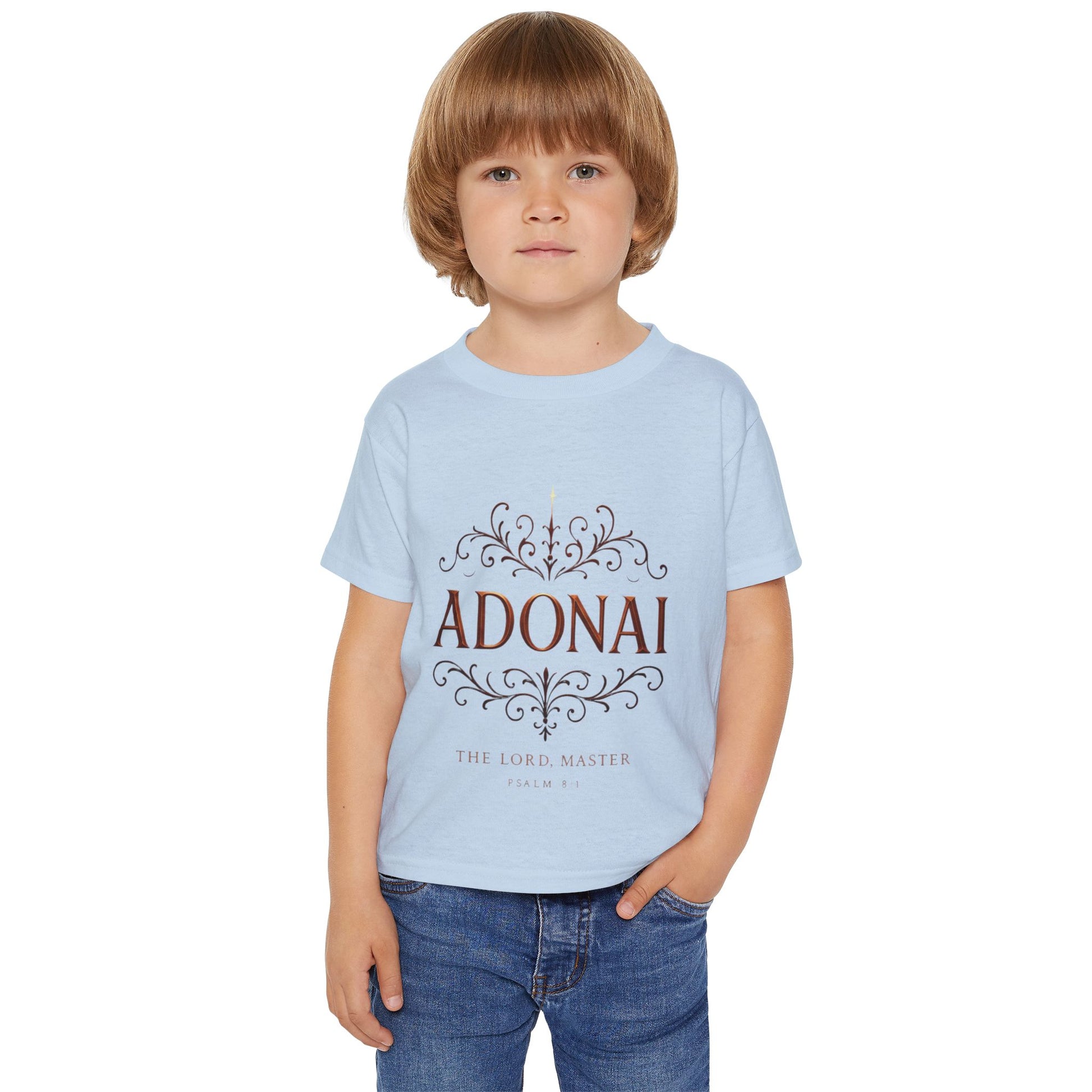 Adonai Toddler T‑Shirt — Faithful Psalm Design for Babies & Kids