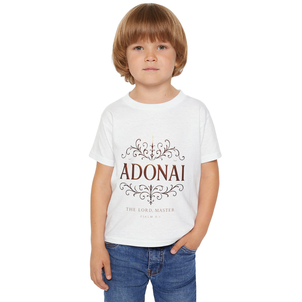 Adonai Toddler T‑Shirt — Faithful Psalm Design for Babies & Kids