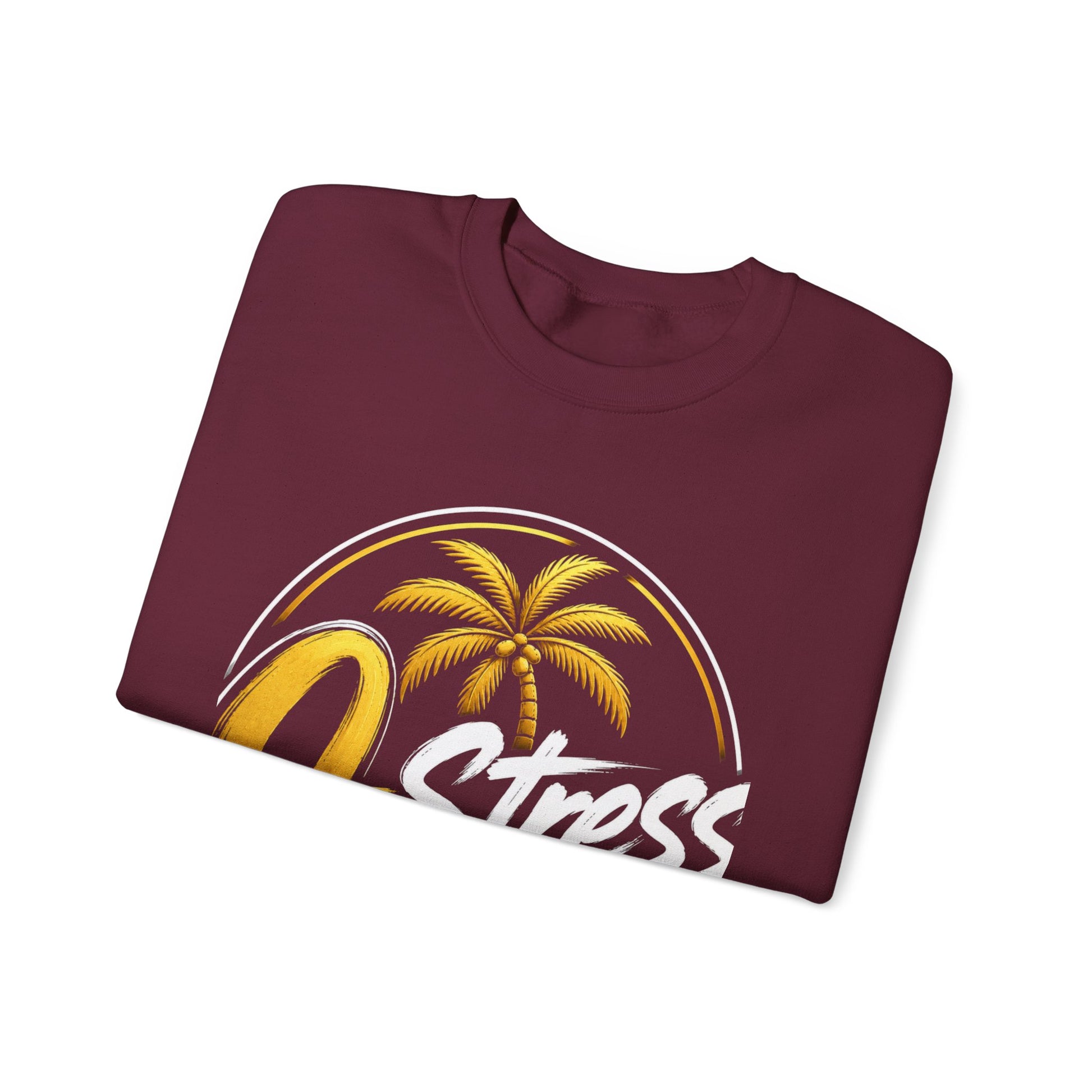 Palm Sunset Crewneck Sweatshirt — Gold Palm Circle Graphic