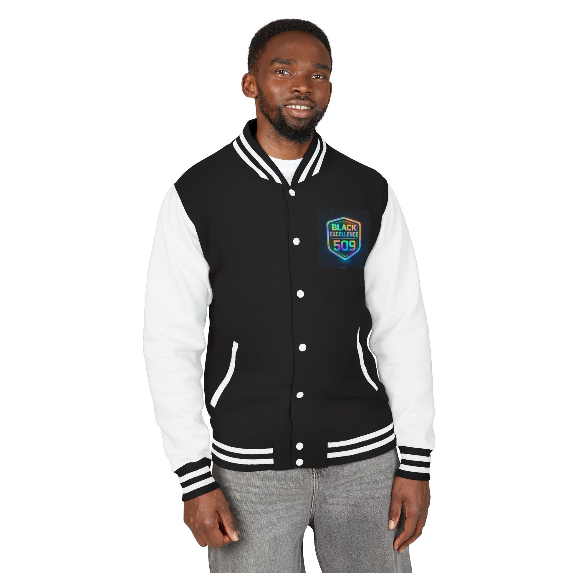 Letterman Jacket — Black College 509 Retro Patch