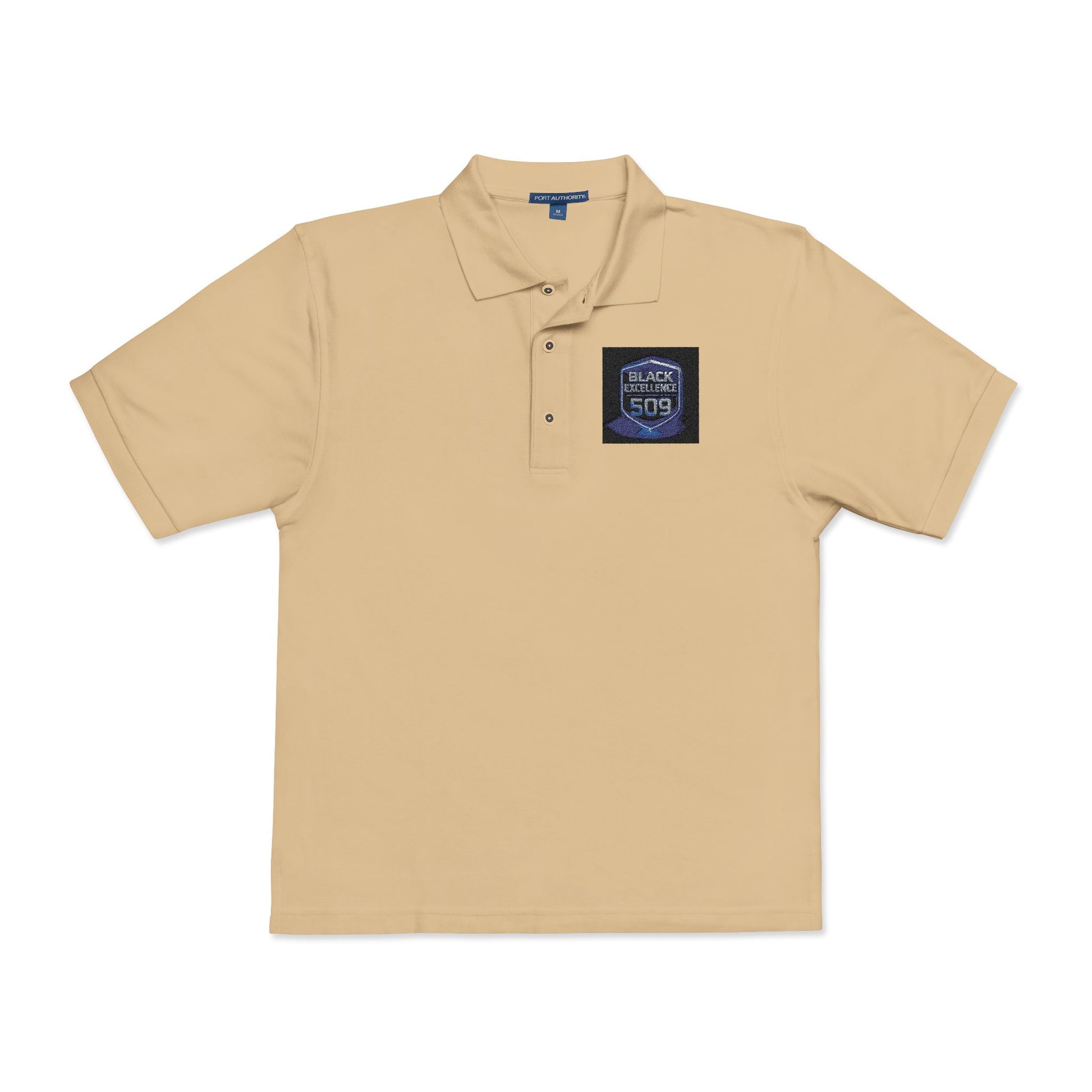 Embroidered 'Stay Weird' Blue Galaxy Polo