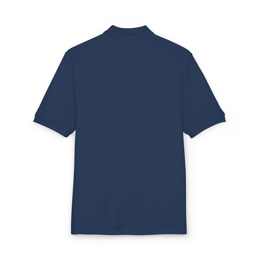 Embroidered 'Stay Weird' Blue Galaxy Polo