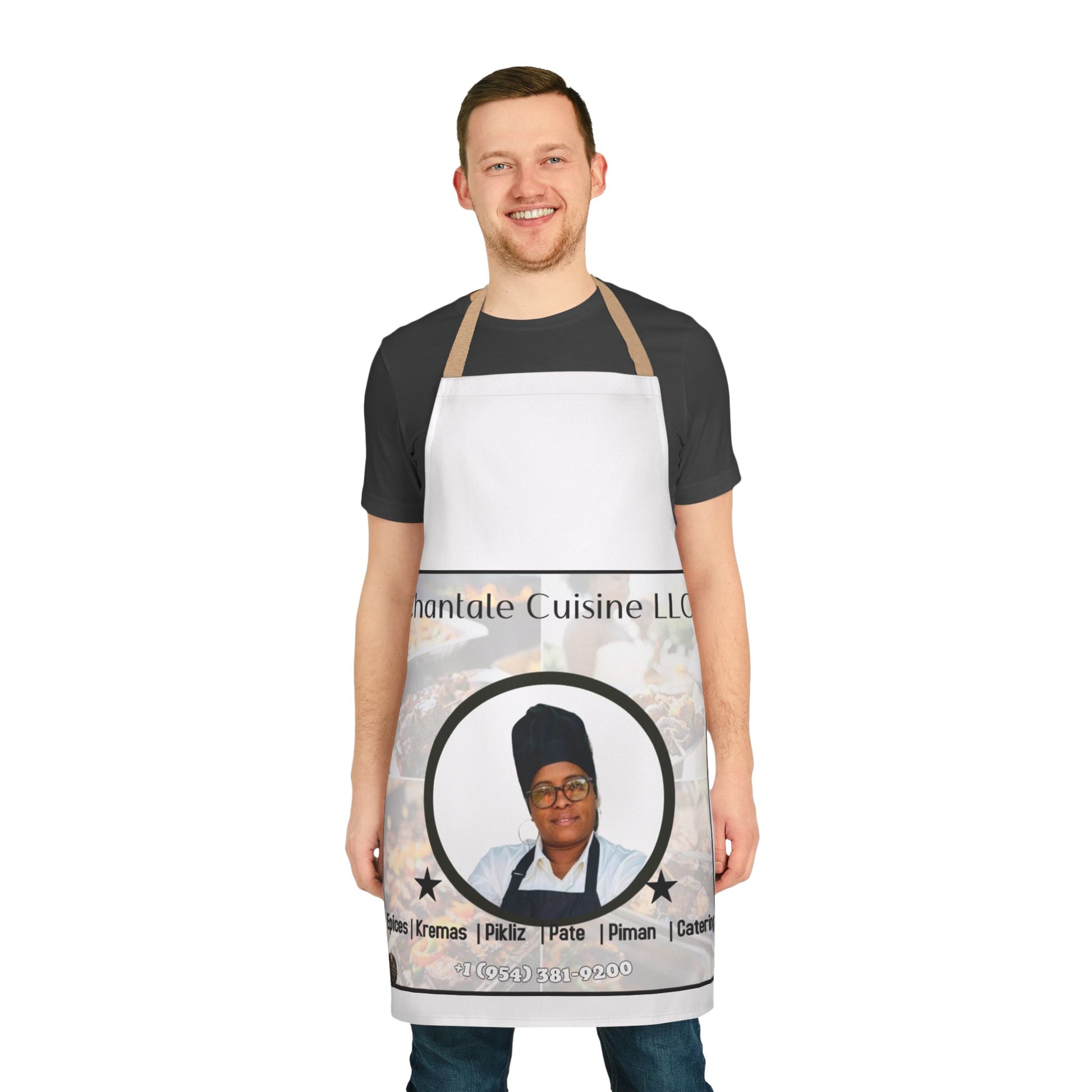 Chef Apron with 5-Color Straps - Customizable Cooking Gift for Food Lovers, Grilling, Baking, BBQ, Culinary Classes