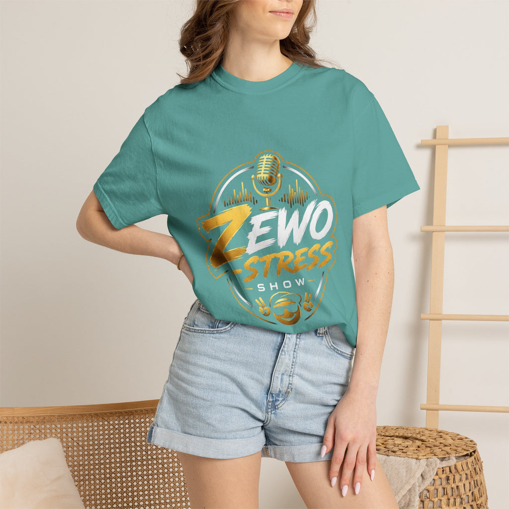 Z-Stress Podcast Logo T-Shirt — Relaxed Microphone Graphic Tee
