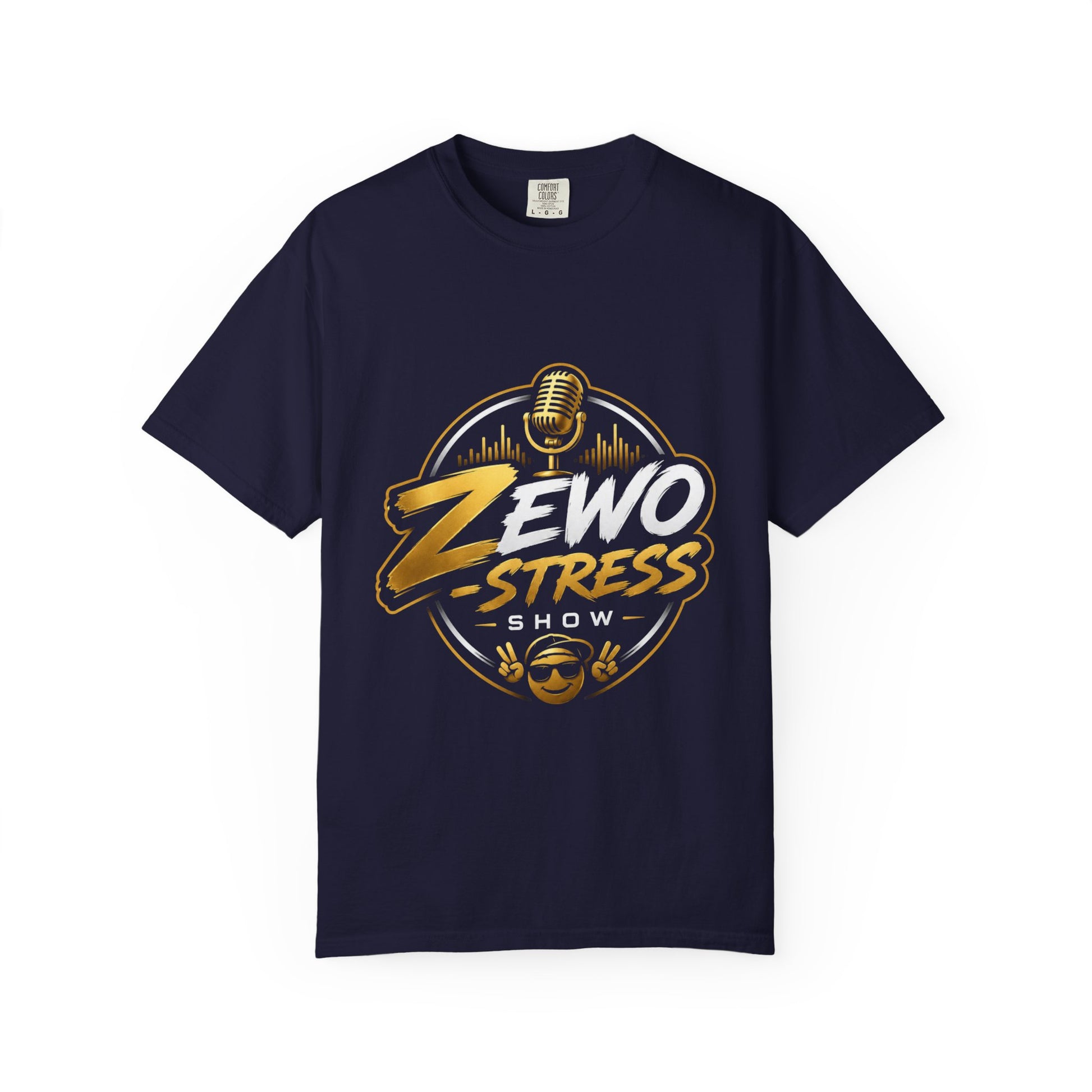 Z-Stress Podcast Logo T-Shirt — Relaxed Microphone Graphic Tee