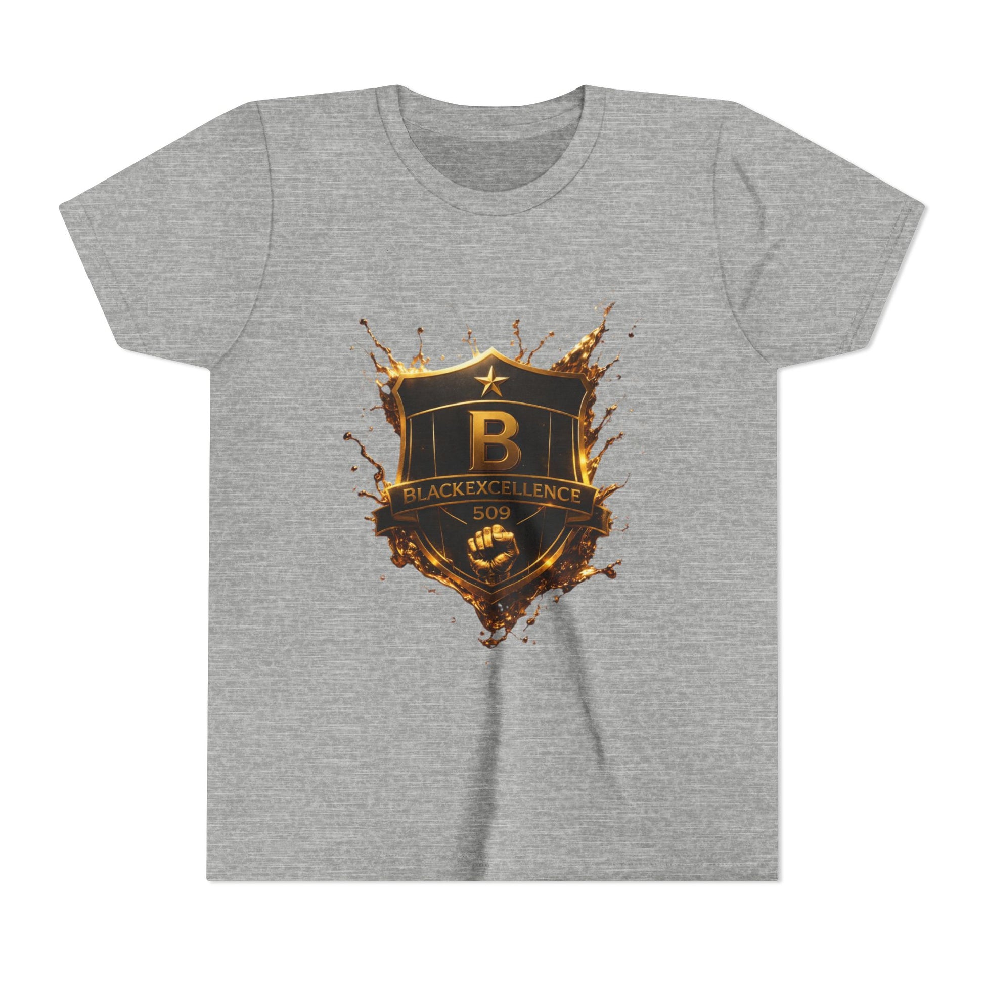 Youth Tee - Blackeyz Defense Gold Shield Graphic