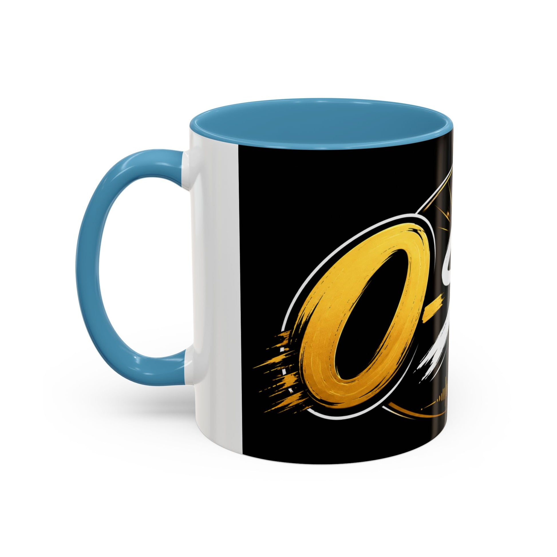 Accent Coffee Mug — '2-Stream Show' Black & Gold Podcast Logo Coffee Mug (11/15 oz)