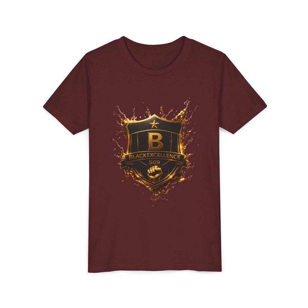 Youth Tee - Blackeyz Defense Gold Shield Graphic