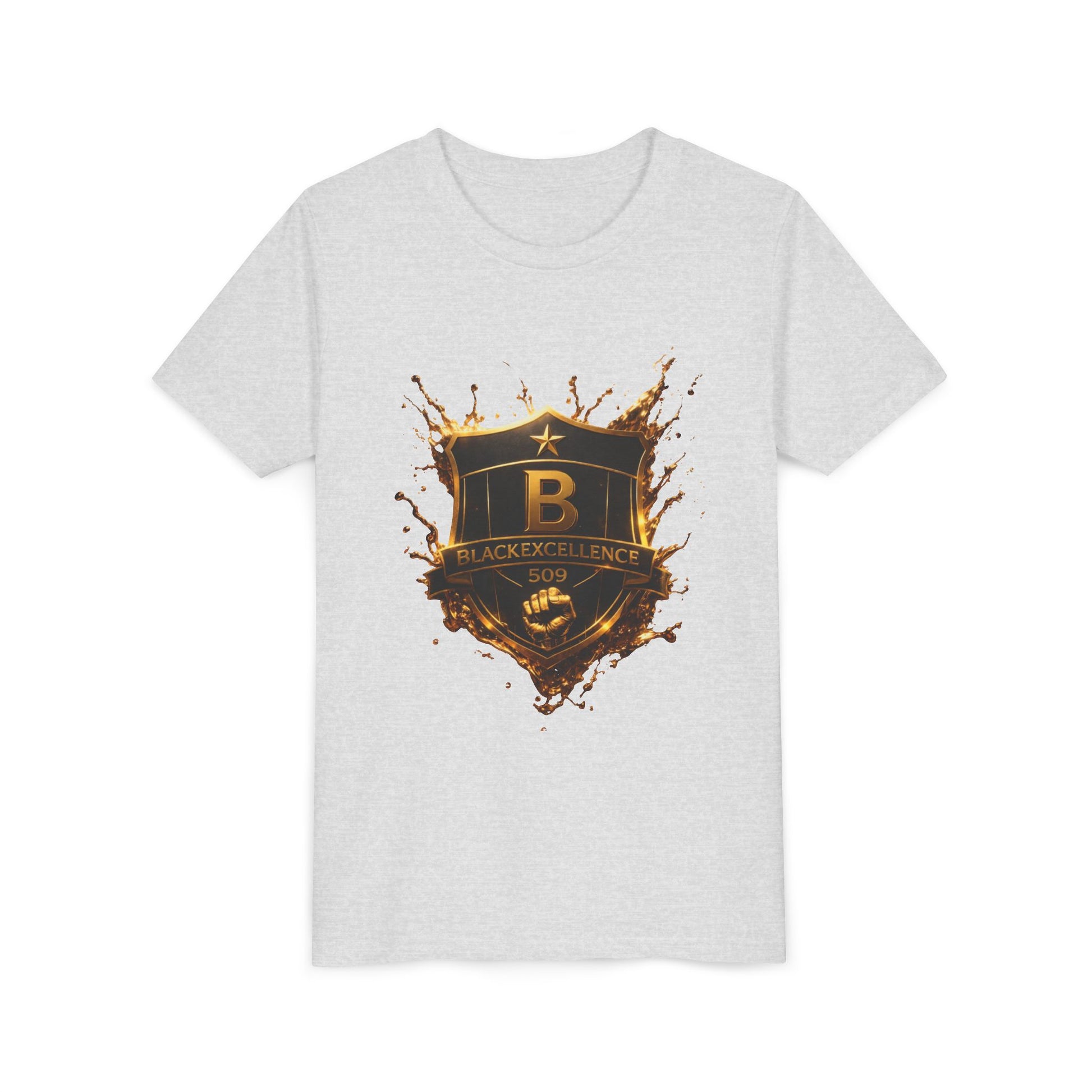 Youth Tee - Blackeyz Defense Gold Shield Graphic