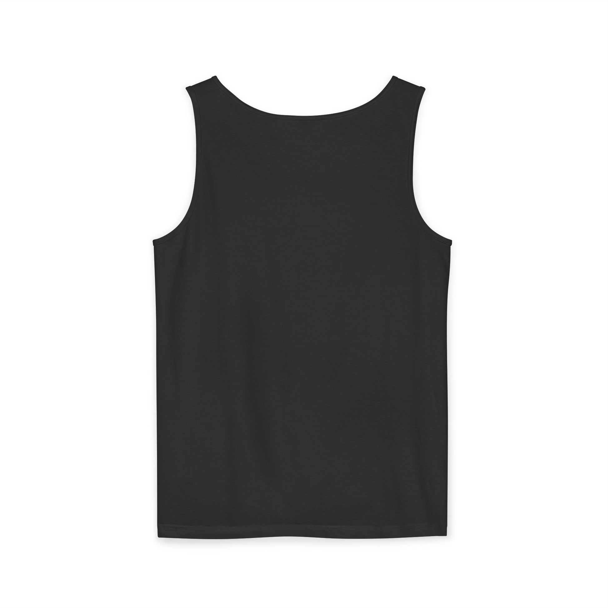 Palm Oasis Tank Top — Golden Tropical Graphic Summer Tee