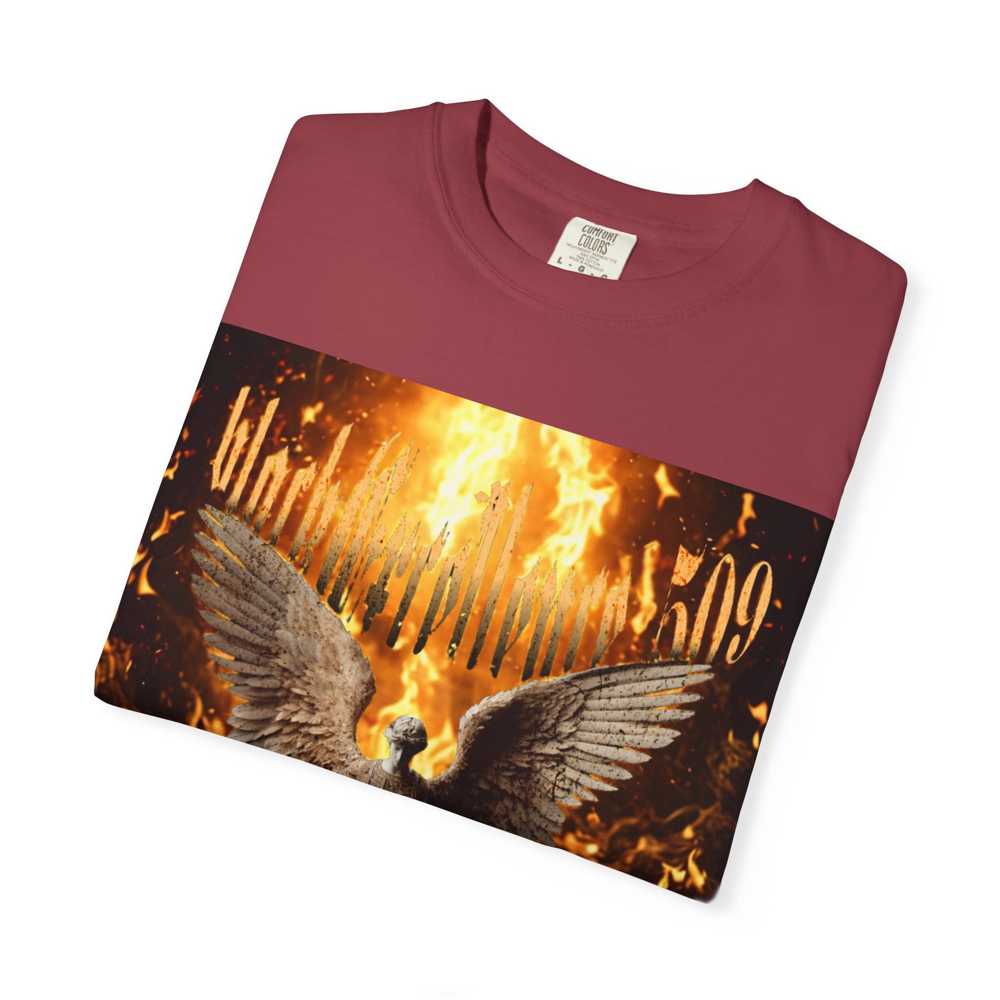 Dramatic Angel Graphic T-shirt | Gothic Style Tee | Unisex Casual Shirt | Festival Wear | Unique Gift for Music Lovers