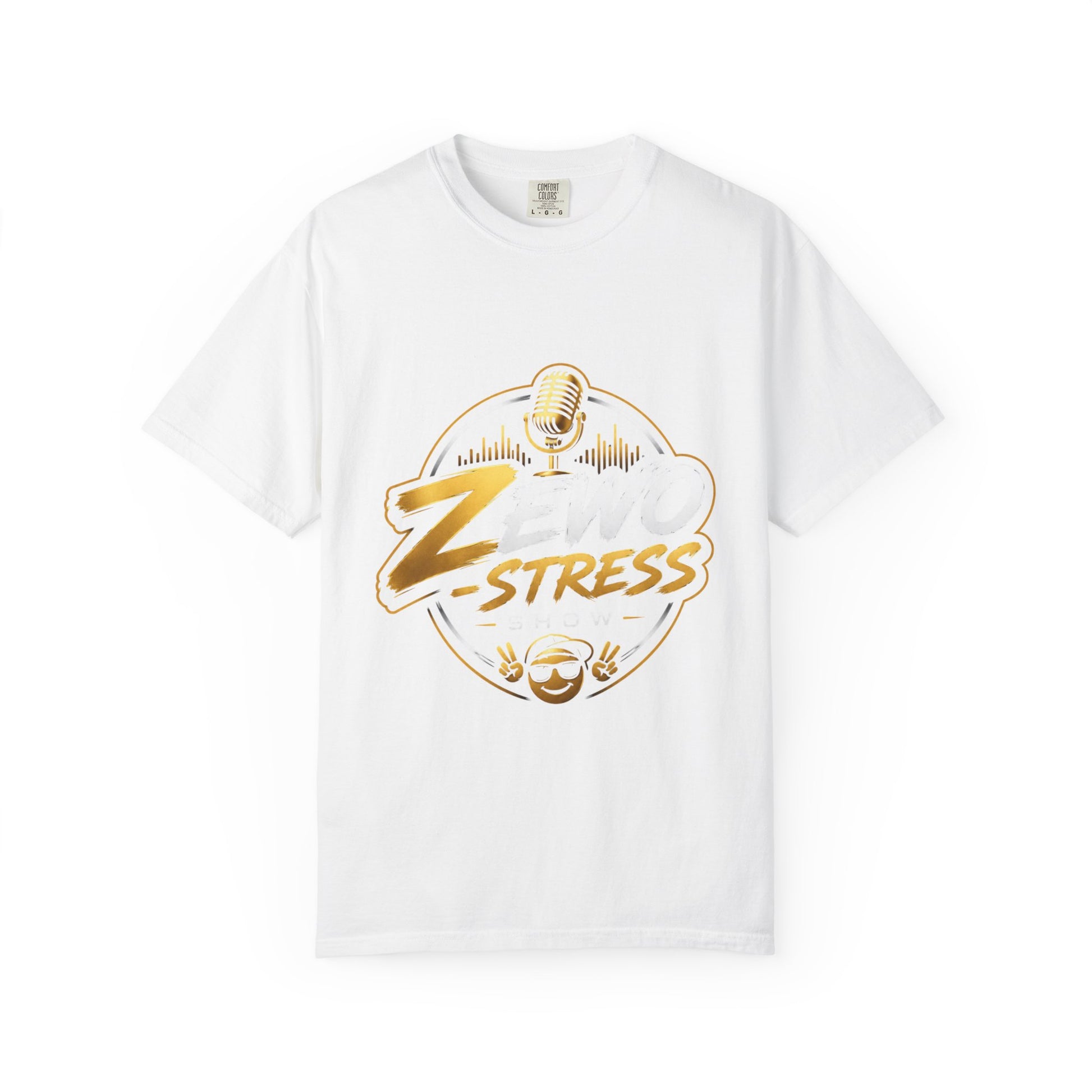 Z-Stress Podcast Logo T-Shirt — Relaxed Microphone Graphic Tee