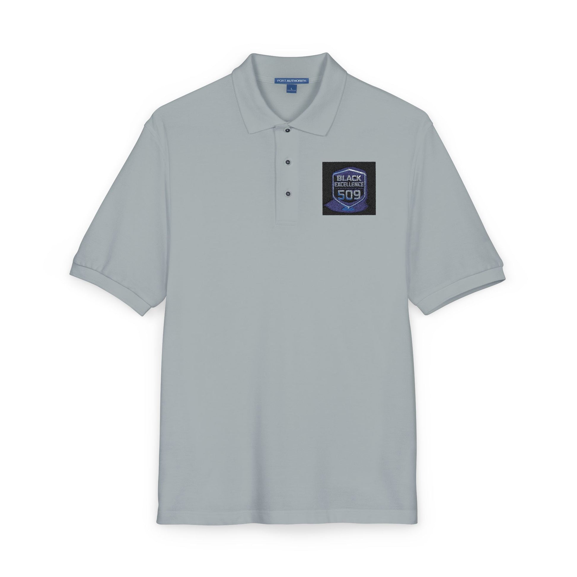 Embroidered 'Stay Weird' Blue Galaxy Polo