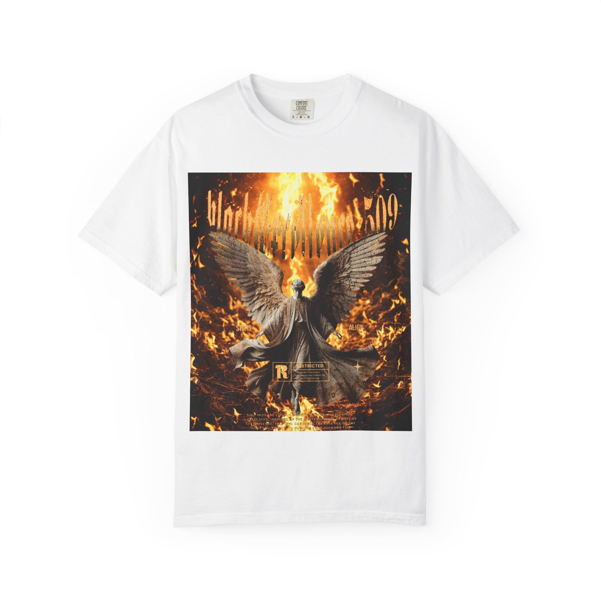 Dramatic Angel Graphic T-shirt | Gothic Style Tee | Unisex Casual Shirt | Festival Wear | Unique Gift for Music Lovers