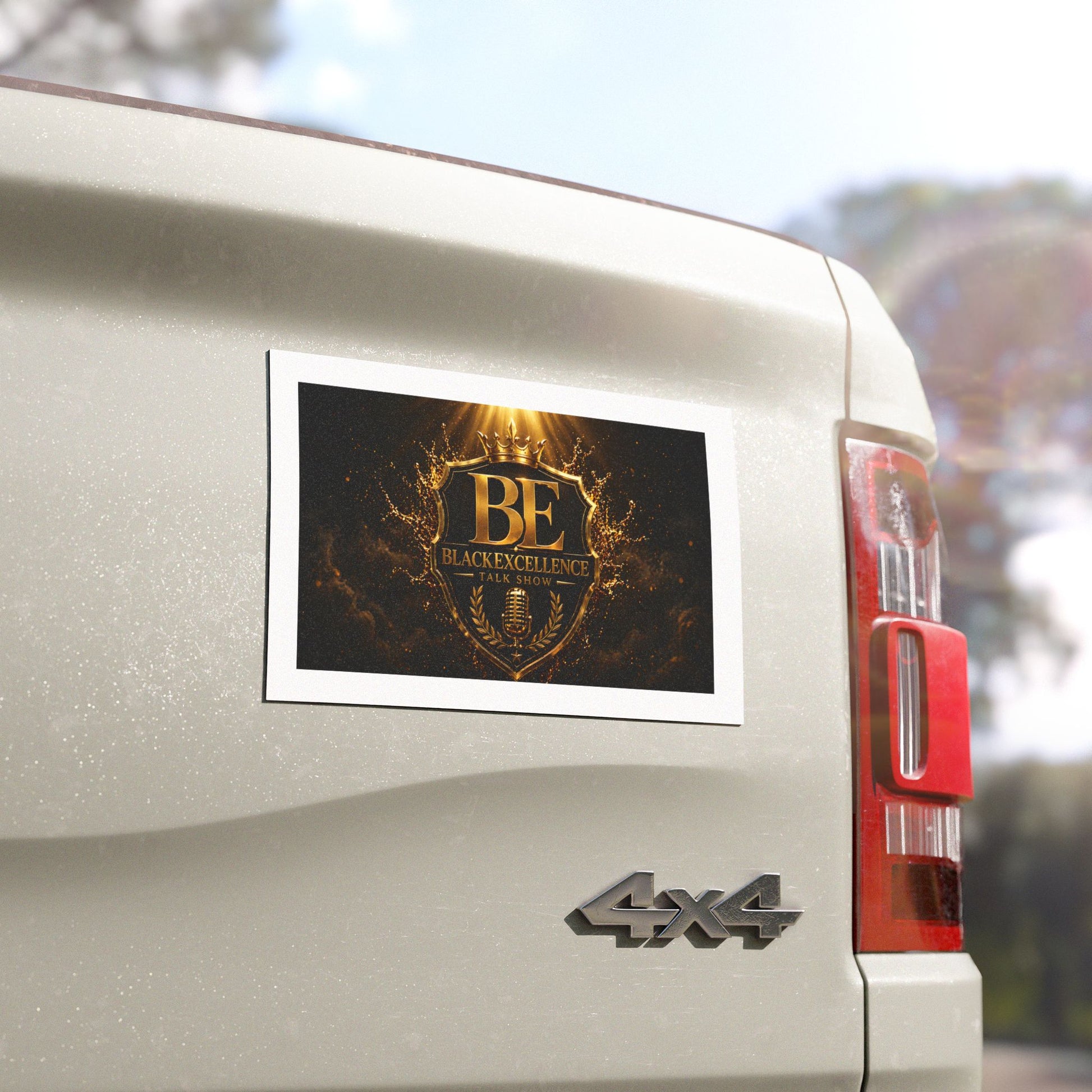 Car Magnet — Black Excellence Talk Show Gold Crest Design