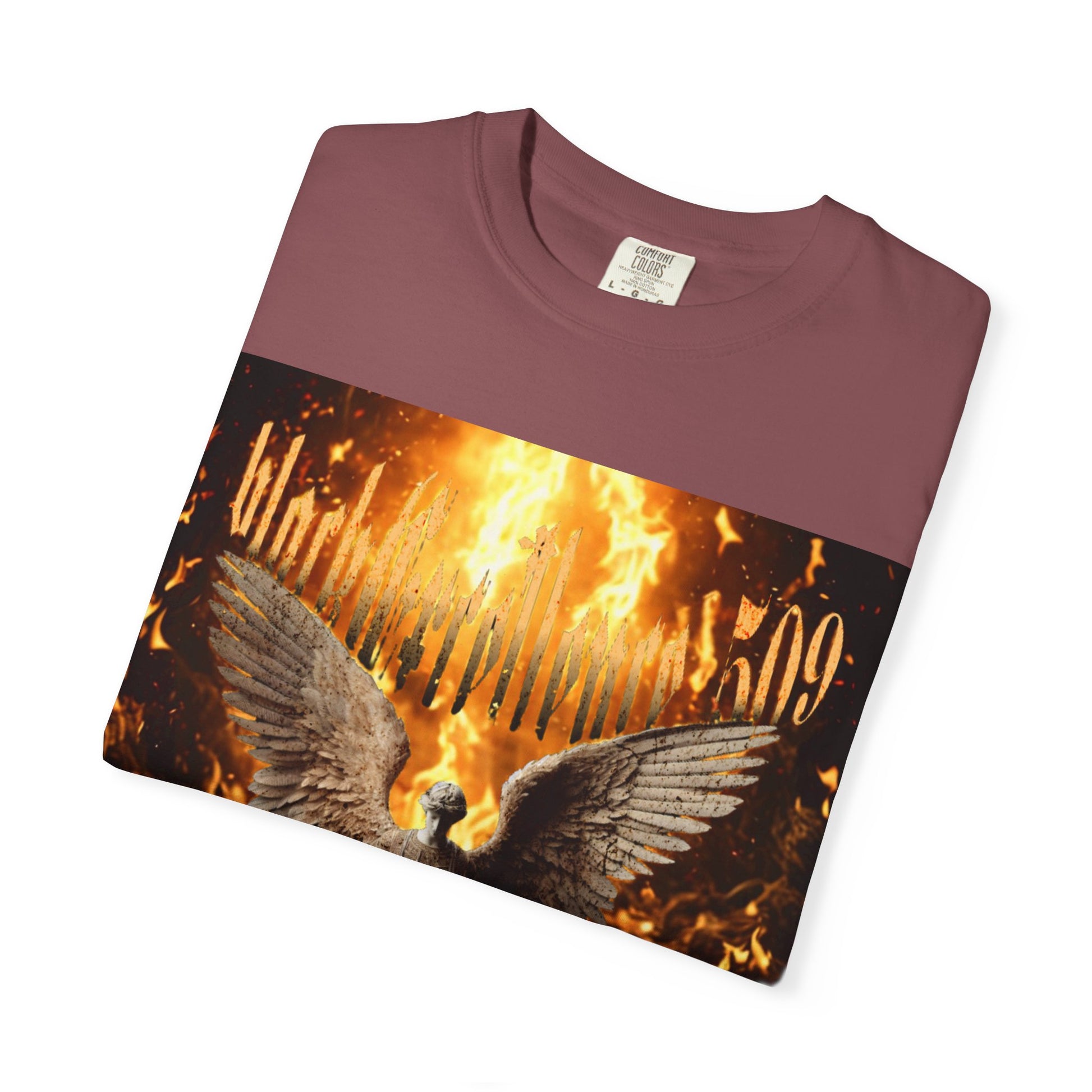 Dramatic Angel Graphic T-shirt | Gothic Style Tee | Unisex Casual Shirt | Festival Wear | Unique Gift for Music Lovers