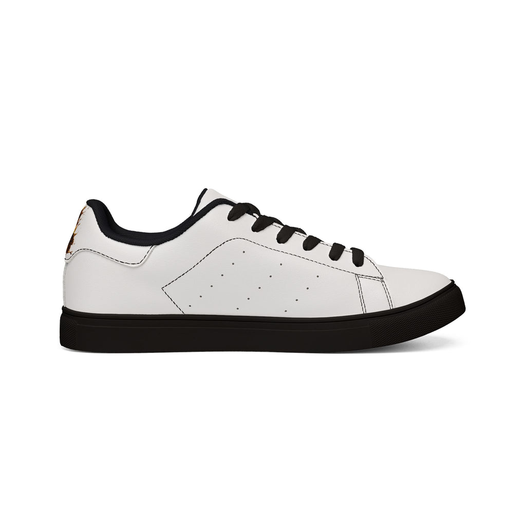 Women's Low-Top Leather Sneakers — "Black Excellence 500" Retro Logo