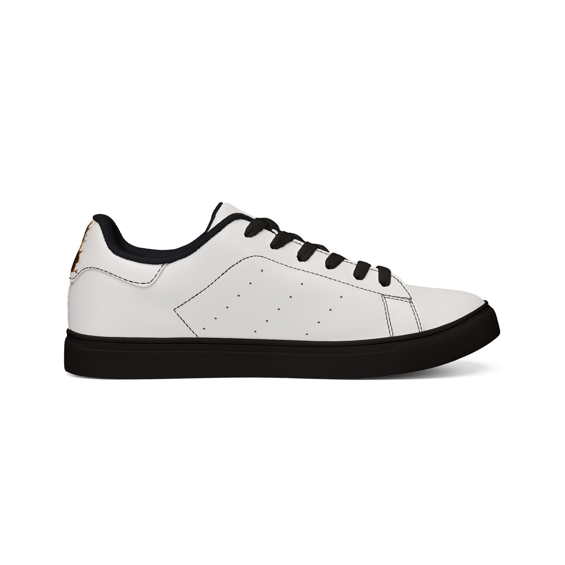 Women's Low-Top Leather Sneakers — "Black Excellence 500" Retro Logo