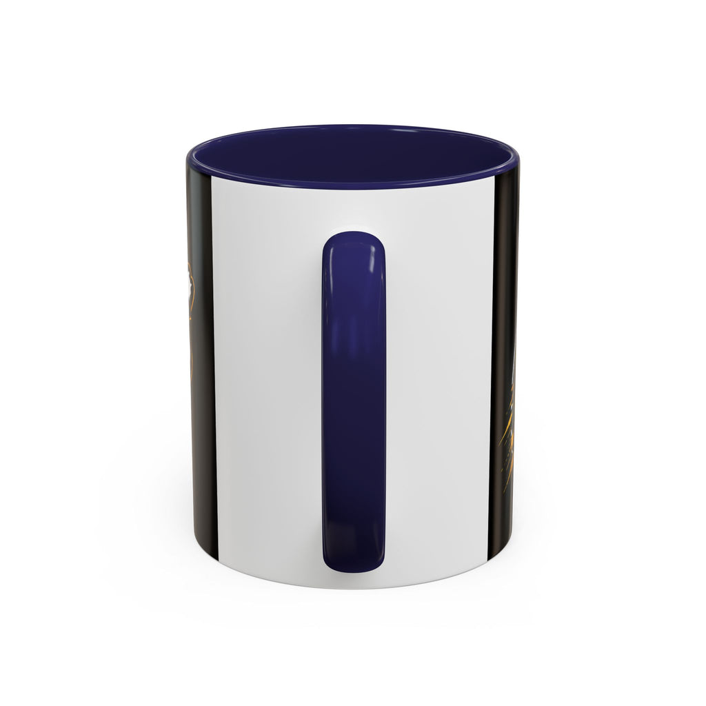 Accent Coffee Mug — '2-Stream Show' Black & Gold Podcast Logo Coffee Mug (11/15 oz)