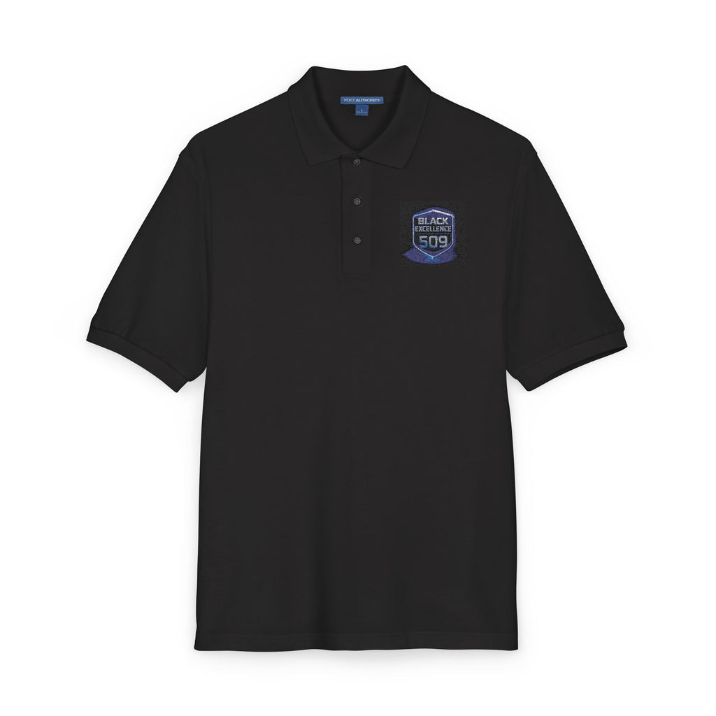 Embroidered 'Stay Weird' Blue Galaxy Polo