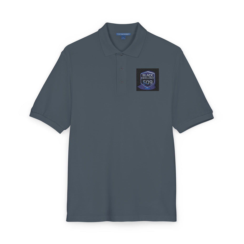 Embroidered 'Stay Weird' Blue Galaxy Polo
