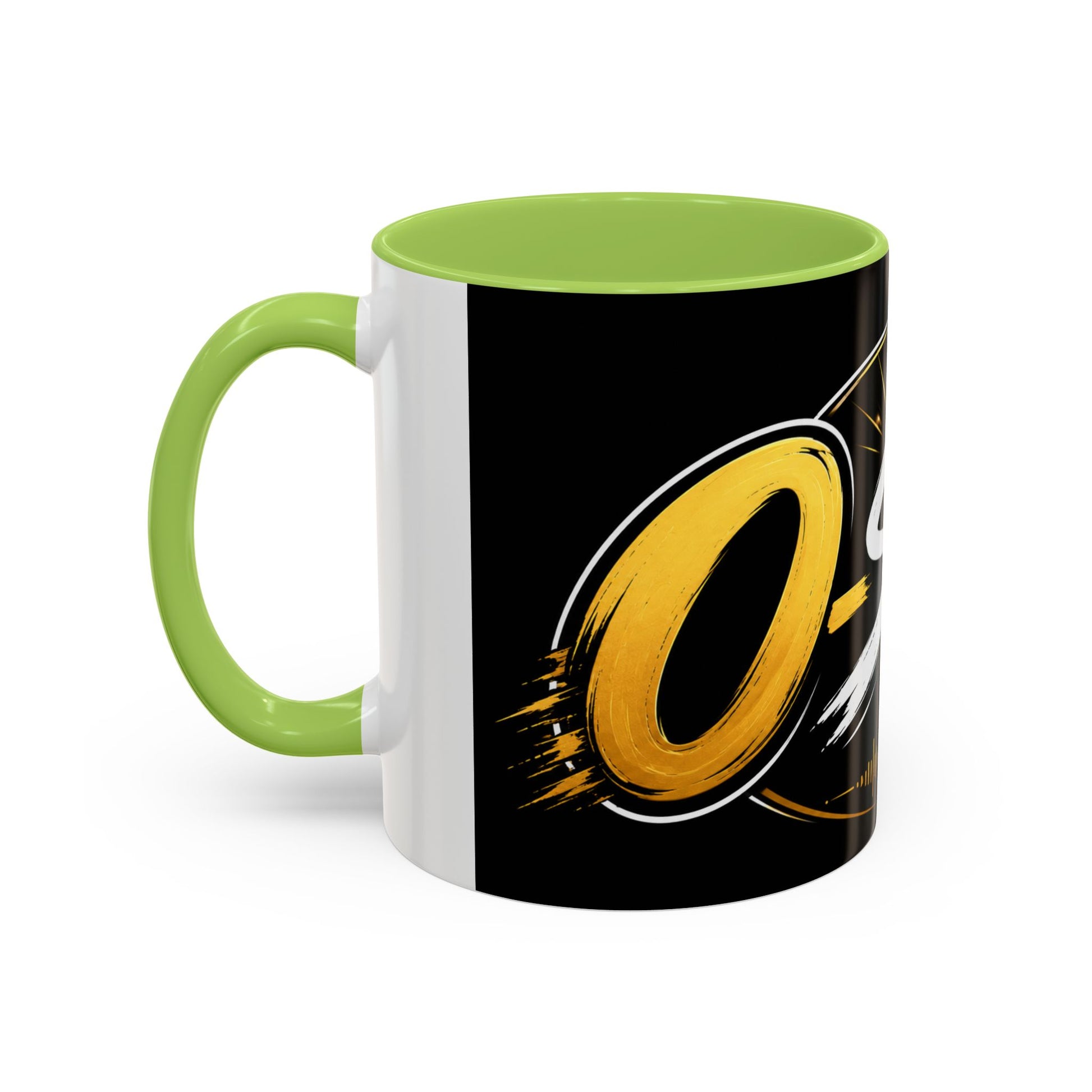 Accent Coffee Mug — '2-Stream Show' Black & Gold Podcast Logo Coffee Mug (11/15 oz)