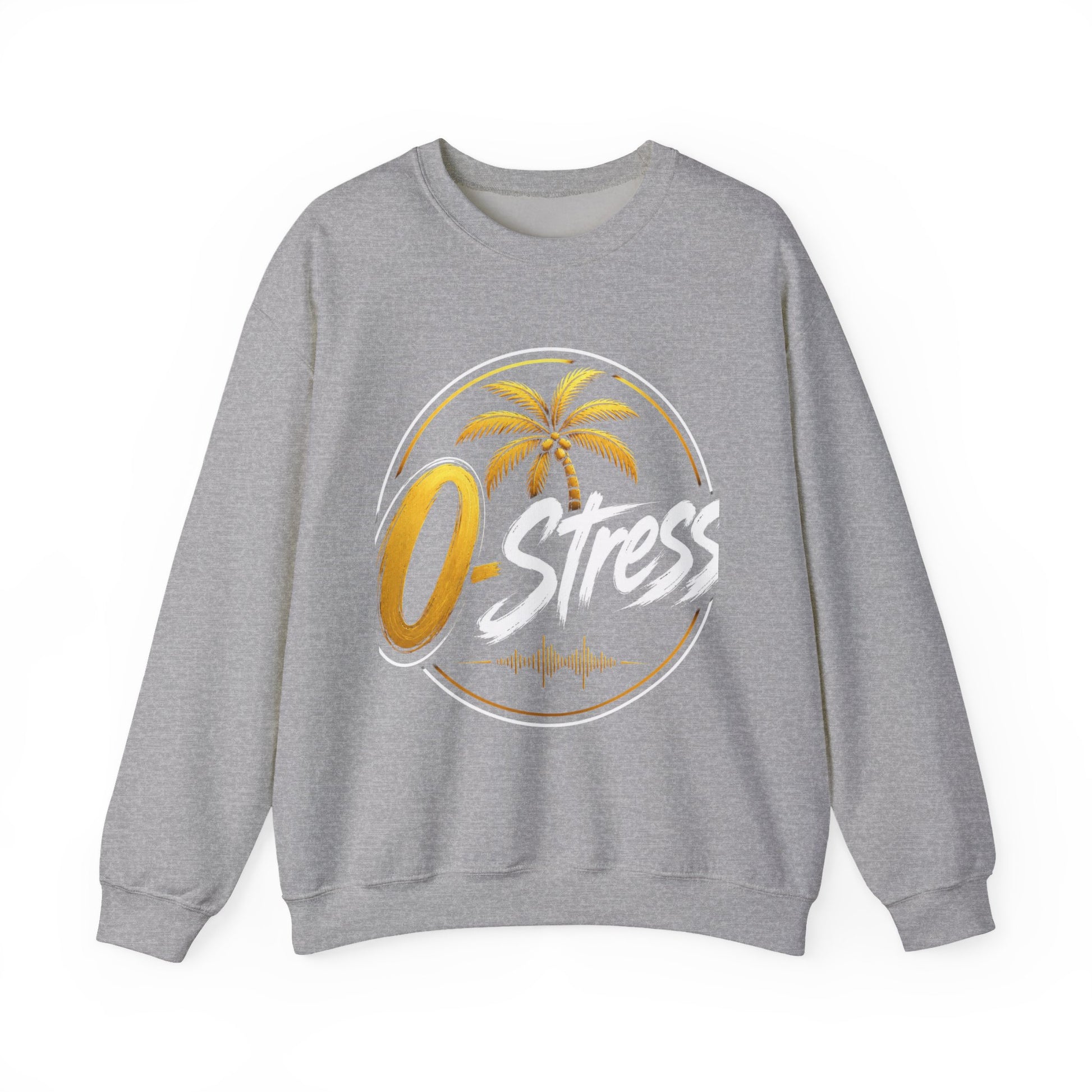 Palm Sunset Crewneck Sweatshirt — Gold Palm Circle Graphic