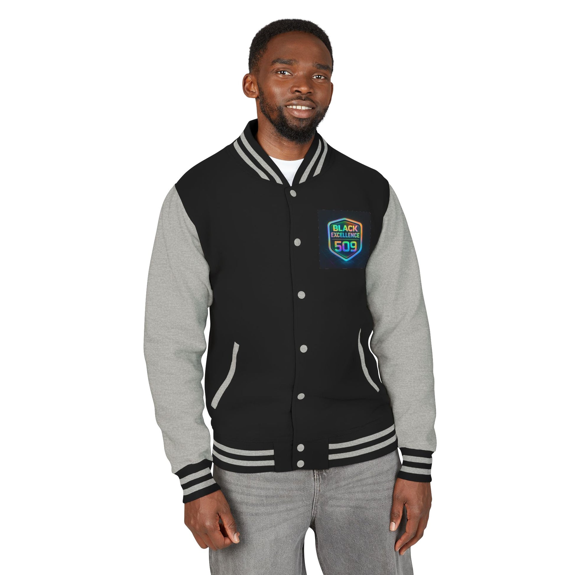 Letterman Jacket — Black College 509 Retro Patch