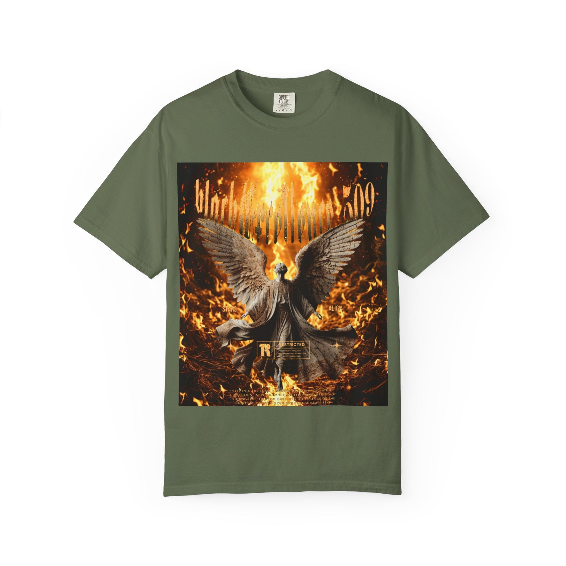 Dramatic Angel Graphic T-shirt | Gothic Style Tee | Unisex Casual Shirt | Festival Wear | Unique Gift for Music Lovers