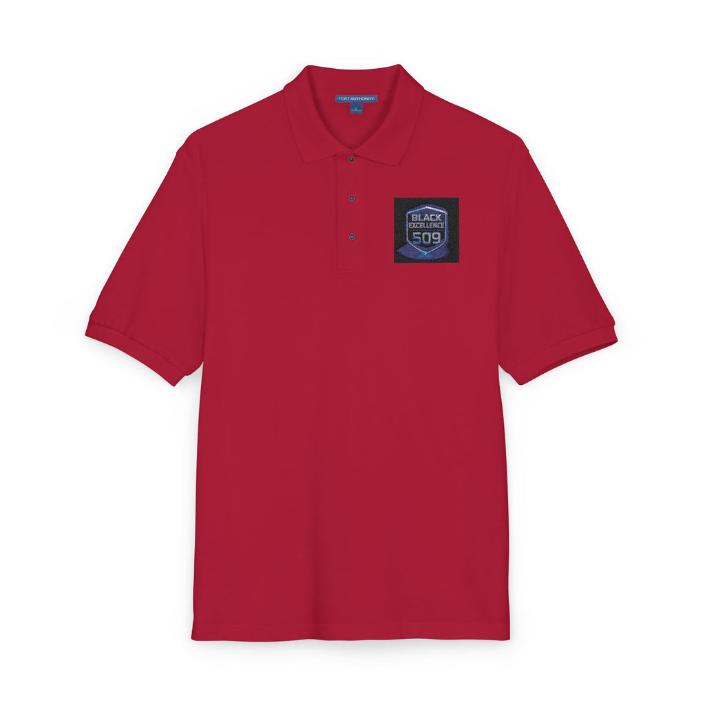 Embroidered 'Stay Weird' Blue Galaxy Polo