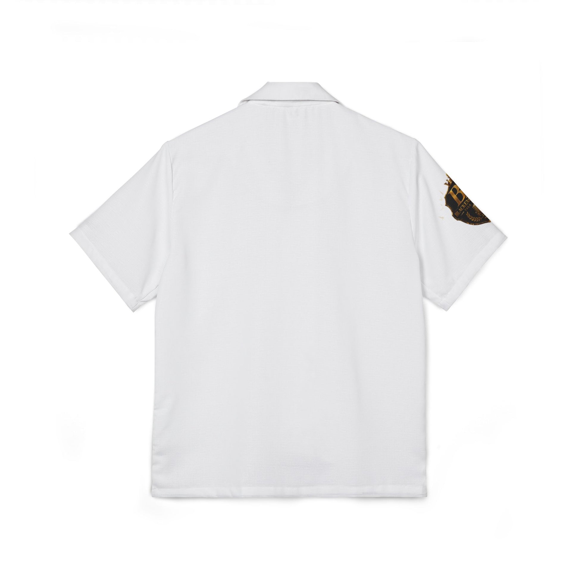 Hawaiian Camp Shirt — Minimal White AOP Short-Sleeve